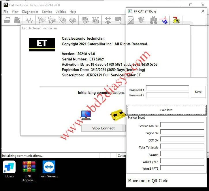 CATERPILLAR 317-7485 CAT ET3 Communication Adapter 3 With 9-pin/14-pin Cable Software 2021B