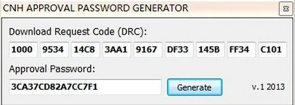 CNH APPROVAL PASSWORD Generator V0.1